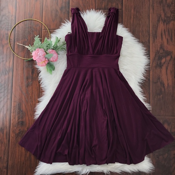 White House Black Market Dresses & Skirts - FINAL! WHBM Burgundy Multi-Way Dress